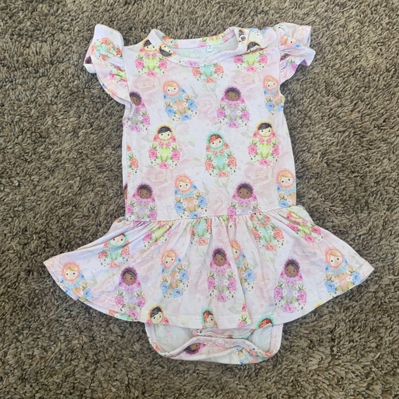 Posh Peanut Baby Girl Floral Flutter Romper 3-6m Bamboo one pice outfit - Picture 1 of 8